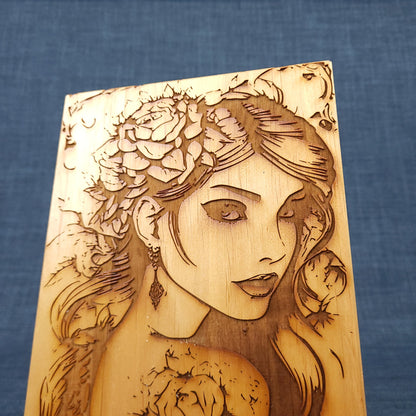 Déco murale La femme à la rose