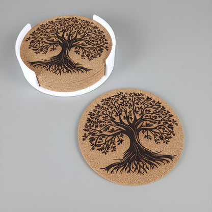 Lot de 6 sous-verres en liège – Arbre de Vie