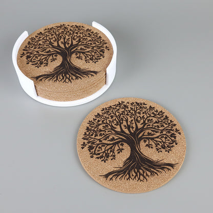 Lot de 6 sous-verres en liège – Arbre de Vie