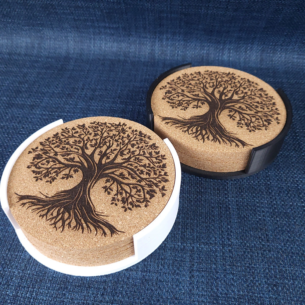 Lot de 6 sous-verres en liège – Arbre de Vie