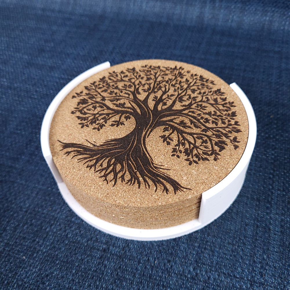 Lot de 6 sous-verres en liège – Arbre de Vie