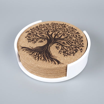 Lot de 6 sous-verres en liège – Arbre de Vie