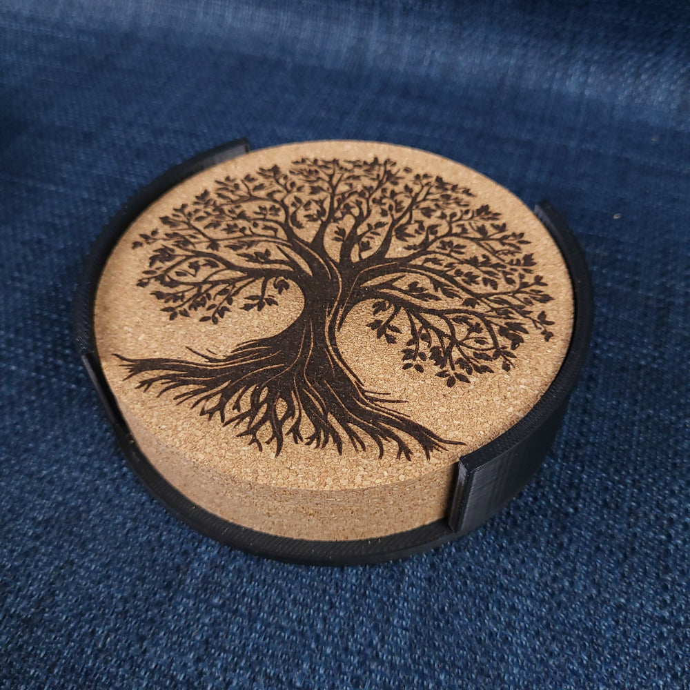 Lot de 6 sous-verres en liège – Arbre de Vie