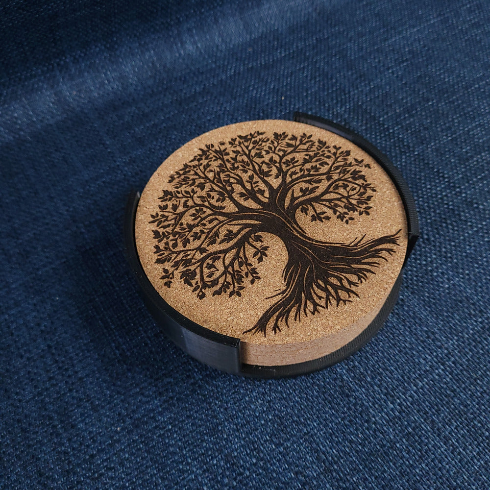 Lot de 6 sous-verres en liège – Arbre de Vie