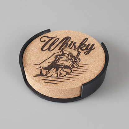 Lot de 6 sous-verres en liège – Whisky
