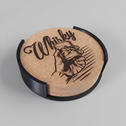 Lot de 6 sous-verres en liège – Whisky