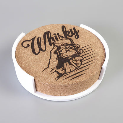 Lot de 6 sous-verres en liège – Whisky