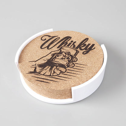 Lot de 6 sous-verres en liège – Whisky