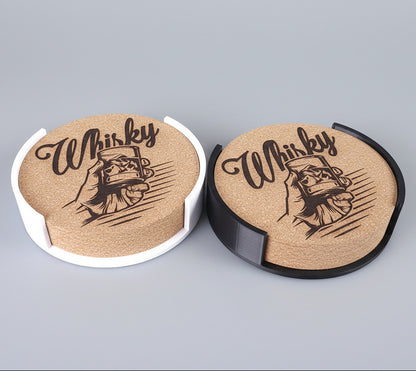 Lot de 6 sous-verres en liège – Whisky