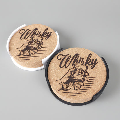 Lot de 6 sous-verres en liège – Whisky