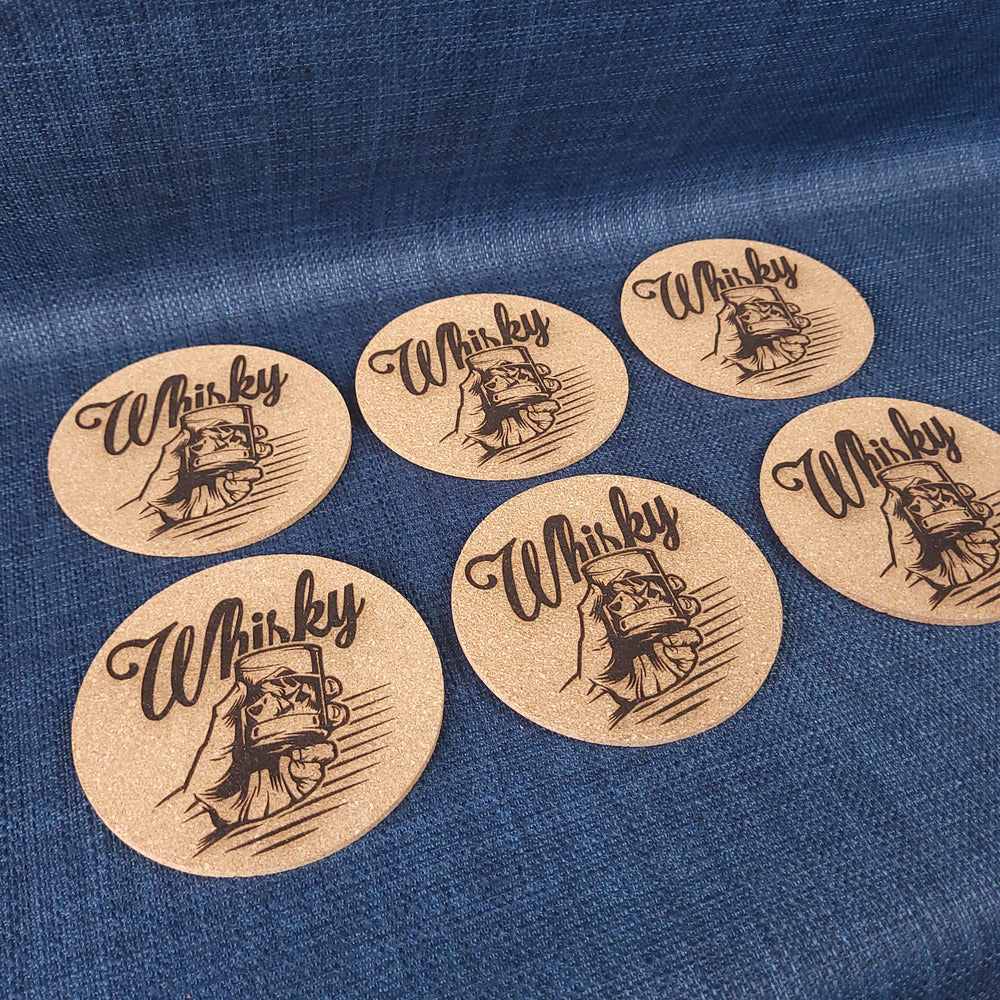 Lot de 6 sous-verres en liège – Whisky