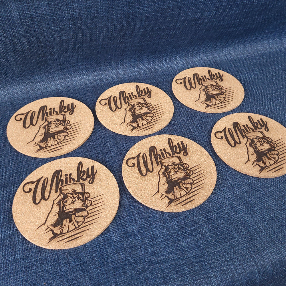 Lot de 6 sous-verres en liège – Whisky