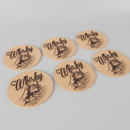 Lot de 6 sous-verres en liège – Whisky