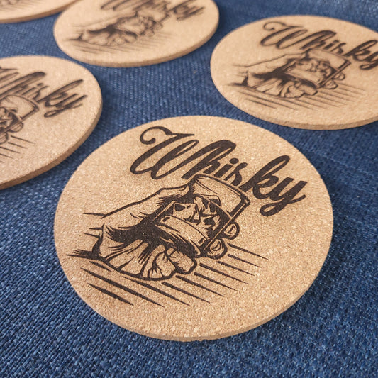 Lot de 6 sous-verres en liège – Whisky