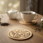Lot de 6 sous-verres en liège – Floral