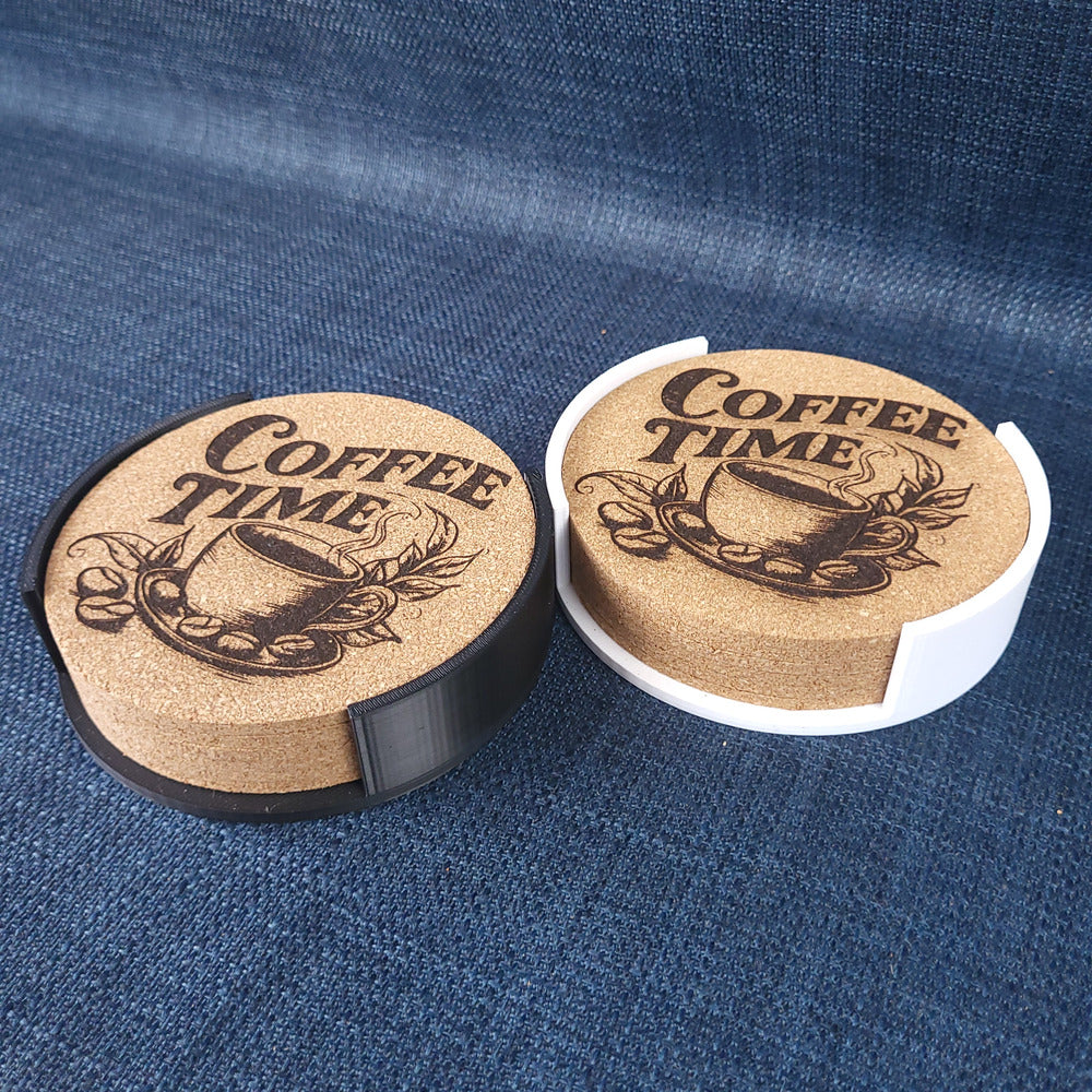 Lot de 6 sous-verres en liège – Coffee Time