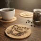Lot de 6 sous-verres en liège – Coffee Time