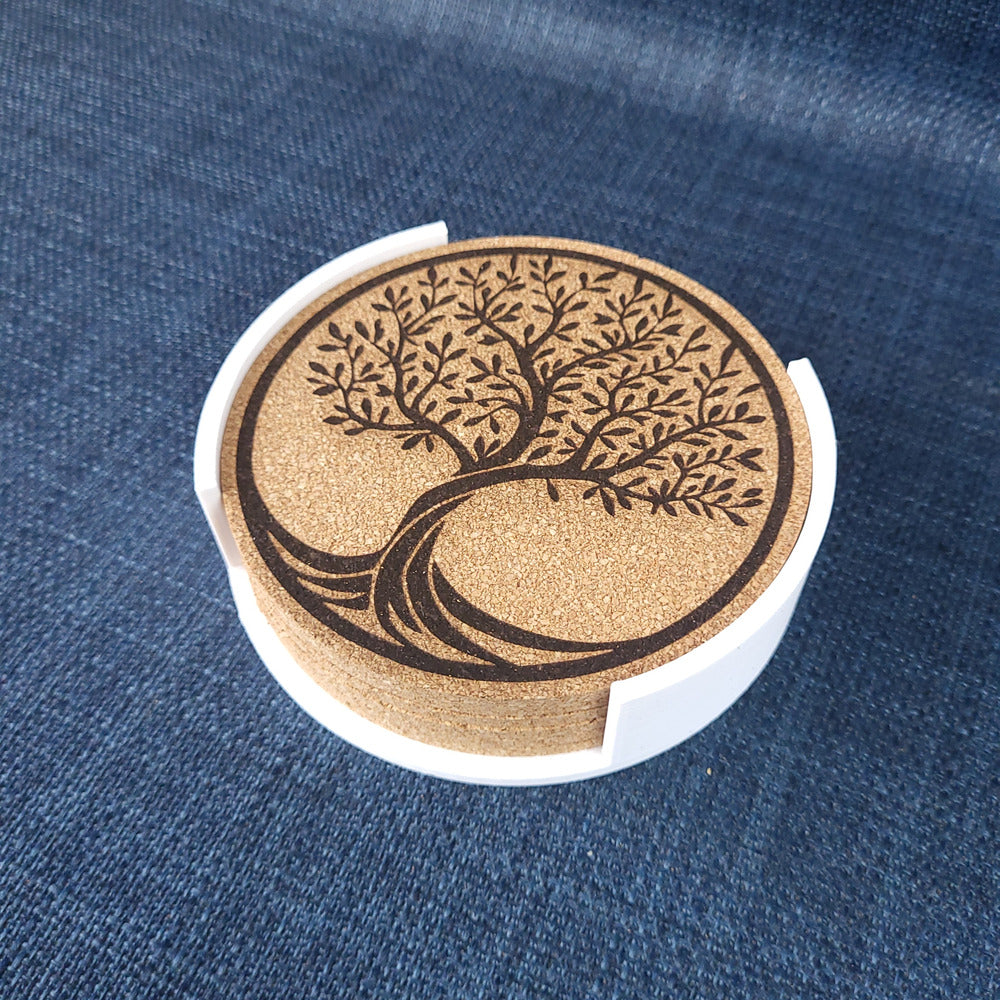 Lot de 6 sous-verres en liège – Arbre de Vie