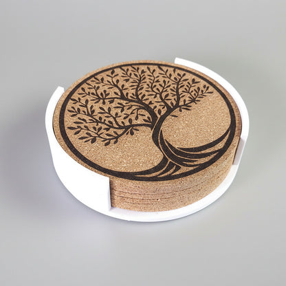 Lot de 6 sous-verres en liège – Arbre de Vie