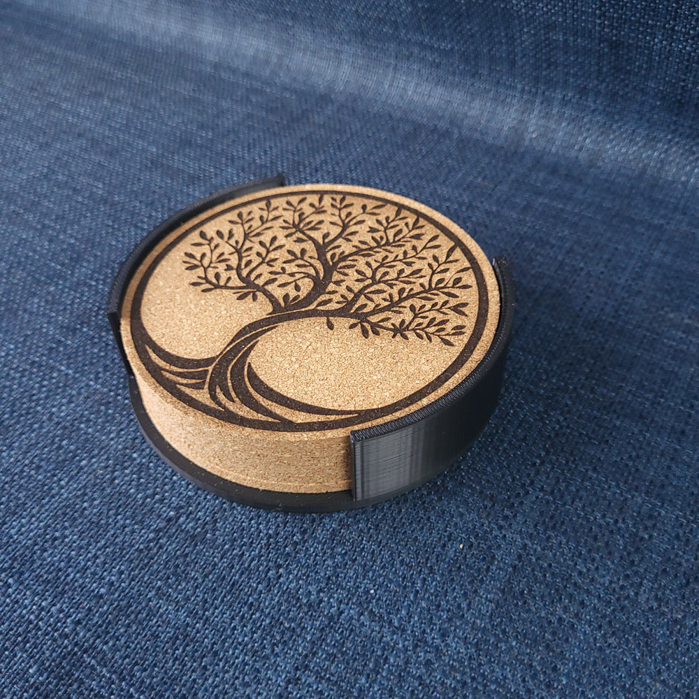 Lot de 6 sous-verres en liège – Arbre de Vie