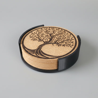 Lot de 6 sous-verres en liège – Arbre de Vie