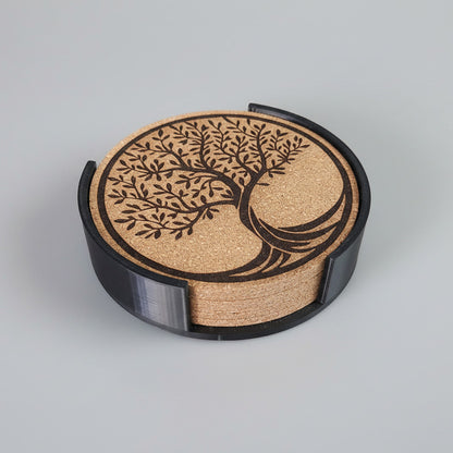 Lot de 6 sous-verres en liège – Arbre de Vie