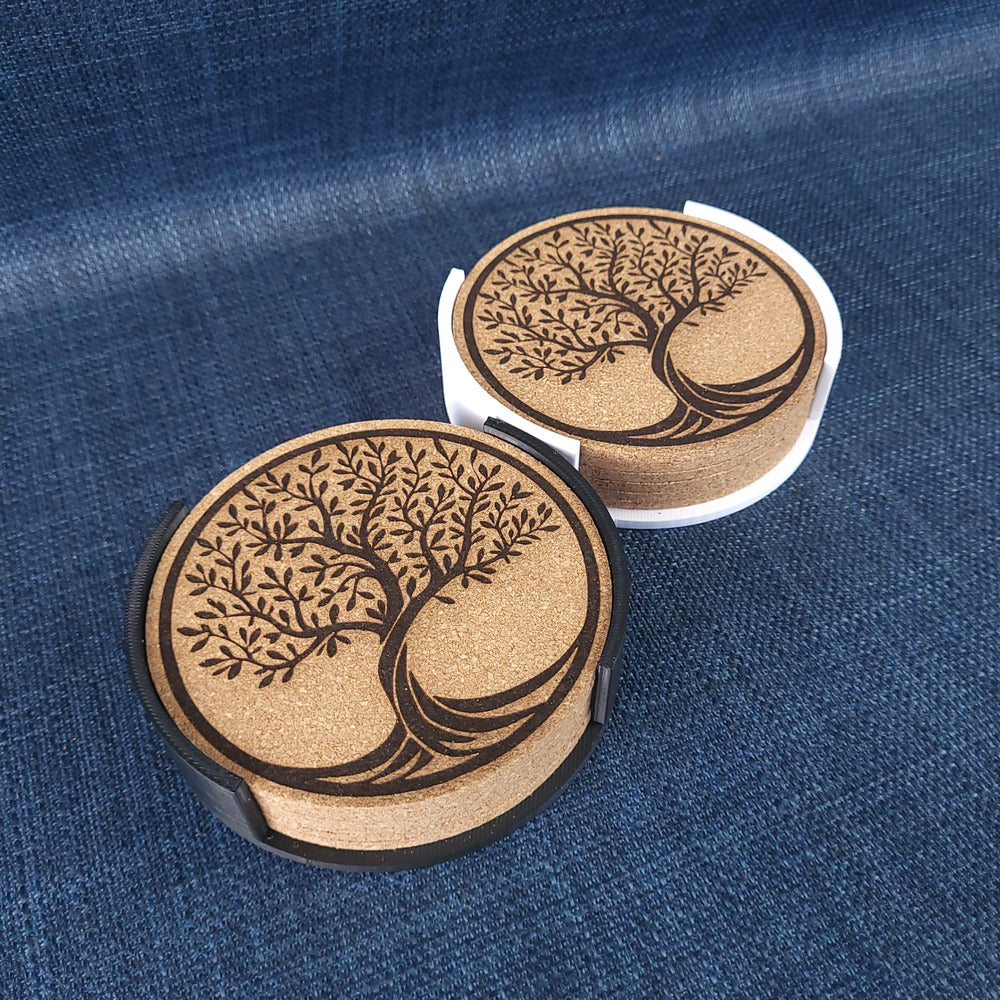 Lot de 6 sous-verres en liège – Arbre de Vie