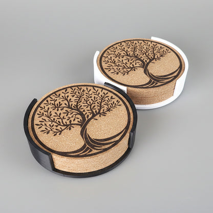 Lot de 6 sous-verres en liège – Arbre de Vie