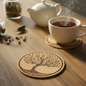 Lot de 6 sous-verres en liège – Arbre de Vie