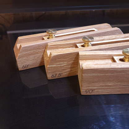 Lot de 3 gabarits Hêtre échauffé avec 6 angles + kit d'apprentissage en option