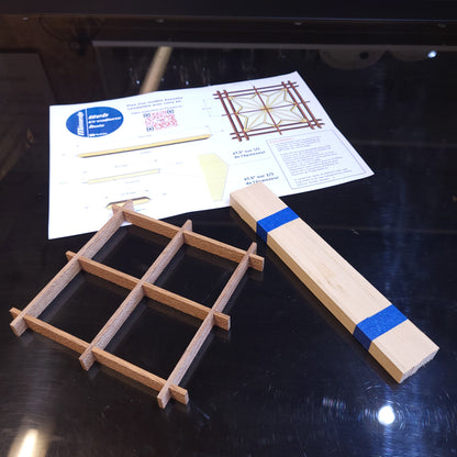 Lot de 3 gabarits Hêtre avec 6 angles + kit d'apprentissage en option
