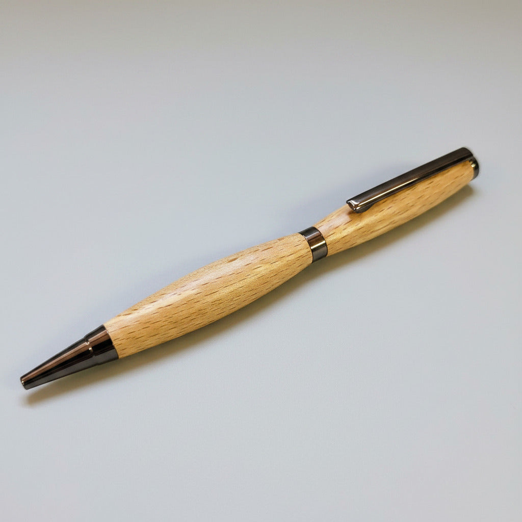 Stylo bille en Hêtre échauffé
