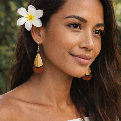 Boucles d’Oreilles Zebrano et Padouk