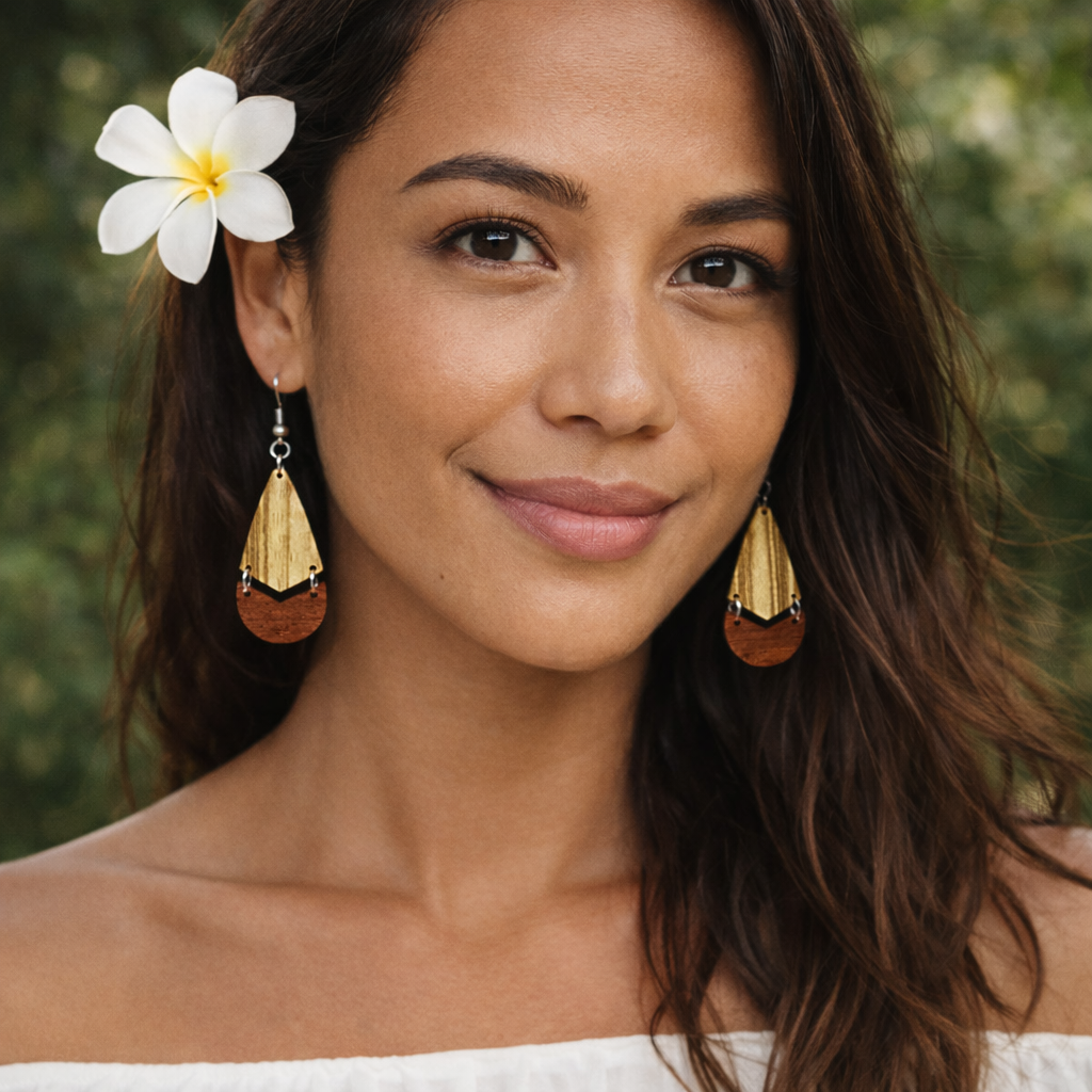 Boucles d’Oreilles Zebrano et Padouk