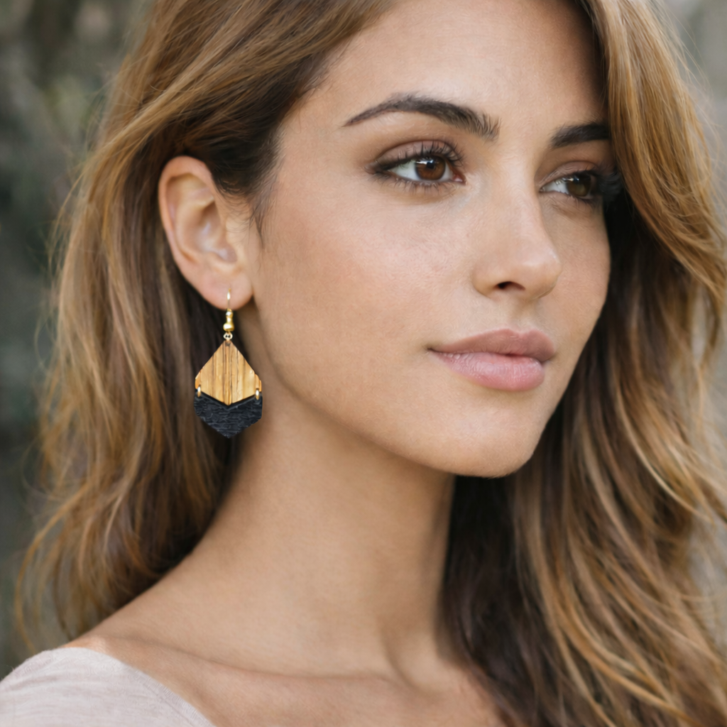 Boucles d’Oreilles Zébrano et Ébène