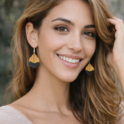 Boucles d’Oreilles Zébrano et Ébène