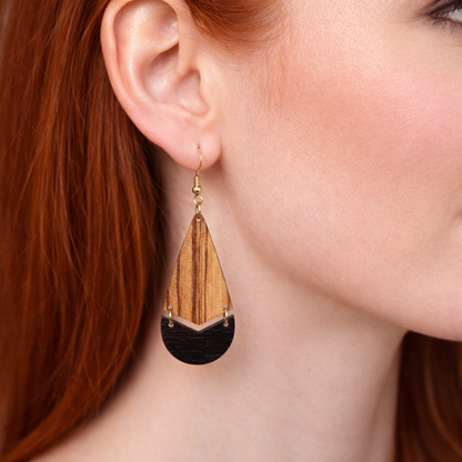 Boucles d’Oreilles Zébrano et Ébène