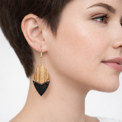 Boucles d’Oreilles Zébrano et Ébène