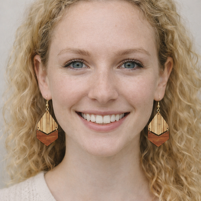 Boucles d’Oreilles Zebrano et Padouk