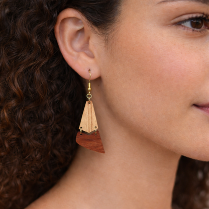 Boucles d’Oreilles Zebrano et Padouk