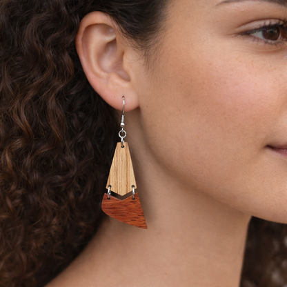 Boucles d’Oreilles Zebrano et Padouk