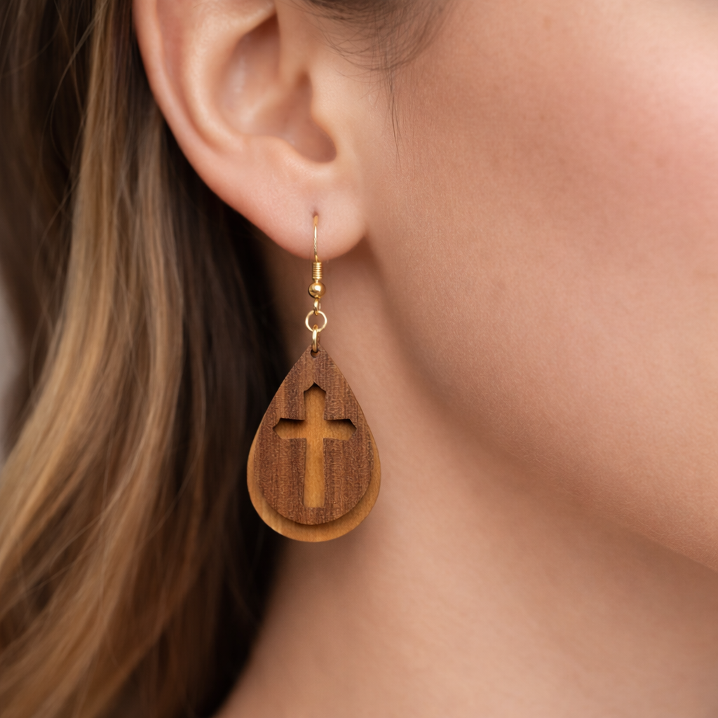 Boucles d’oreilles Croix