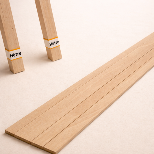 Baguettes de hêtre en 600mm