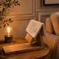 Support livre en chêne vieilli