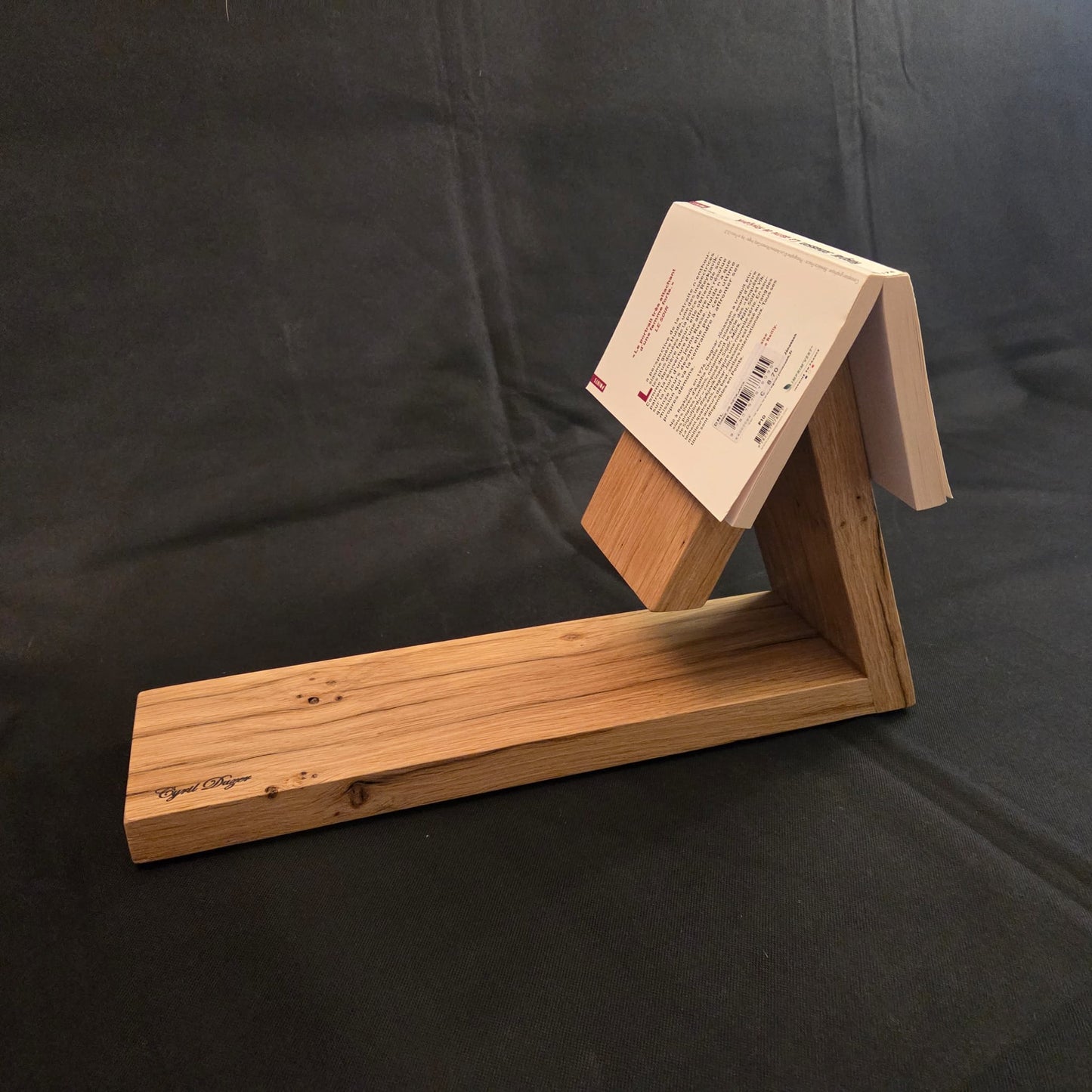 Support livre en chêne vieilli