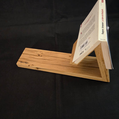 Support livre en chêne vieilli