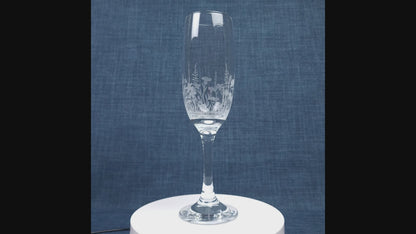 Flûte gravée – Motif floral élégant